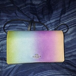 Coach Hayden Rainbow Ombré Crossbody Wallet Bag